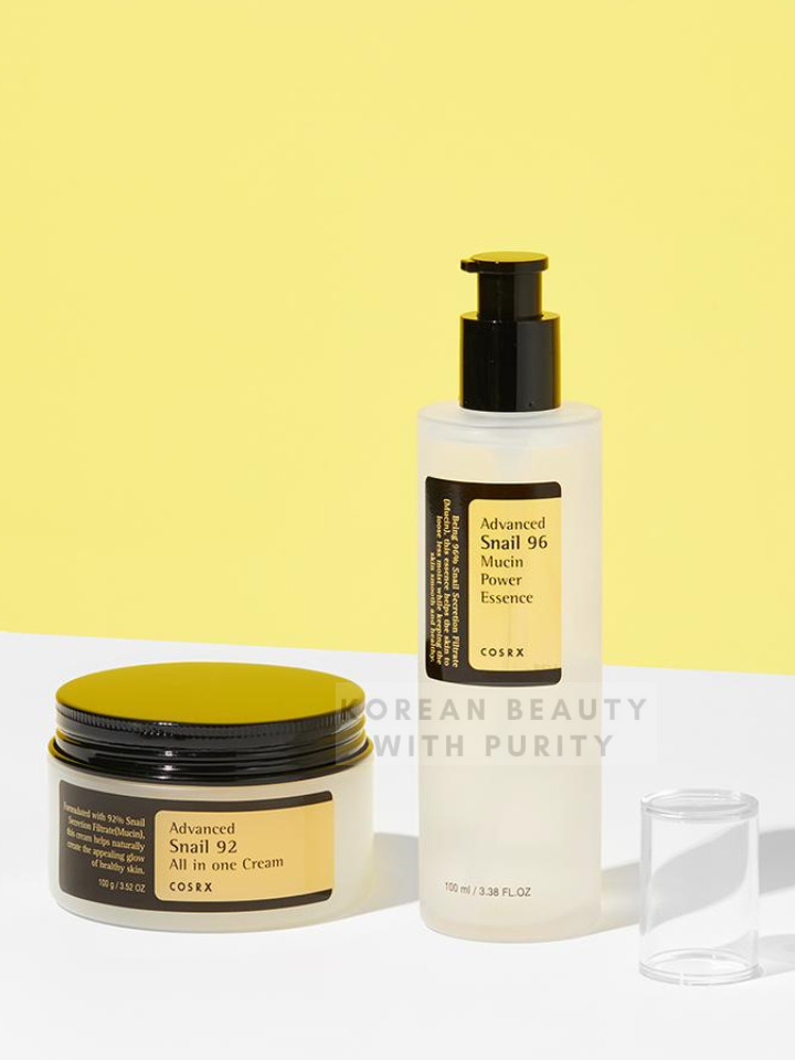 COSRX Advanced Snail 96 Mucin Power Essence 100ml Reveal healthy, glowing skin with the bestselling COSRX Advanced Snail 96 Mucin Power Essence. Formulated with 96% Snail Secretion Filtrate, this lightweight essence deeply hydrates, repairs damaged skin barrier, fades acne marks, and improves skin texture for smooth, radiant skin. Perfect for dry, dehydrated, sensitive, and acne-prone skin. Its fast-absorbing, non-sticky formula keeps skin plump, soft, and refreshed all day. Main Benefits Deep hydration & moisture lock Repairs damaged skin barrier Helps fade acne scars & dark spots Improves skin texture & glow Soothes irritated and sensitive skin Lightweight & non-sticky finish How to Use Apply 1–2 pumps after toner and gently pat into skin until fully absorbed.
